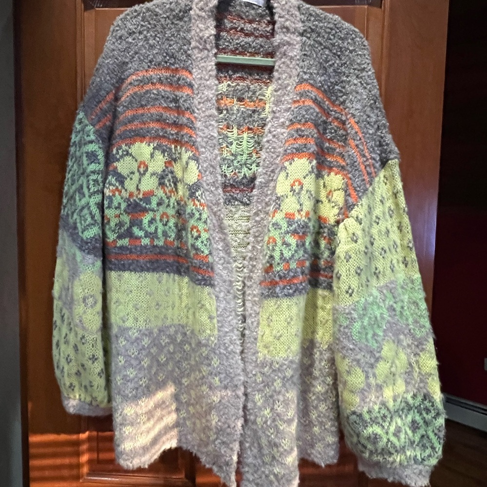 FATE - XL -Cozy Multicolor Knit Cardigan